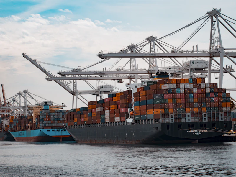 Container ship at the quay