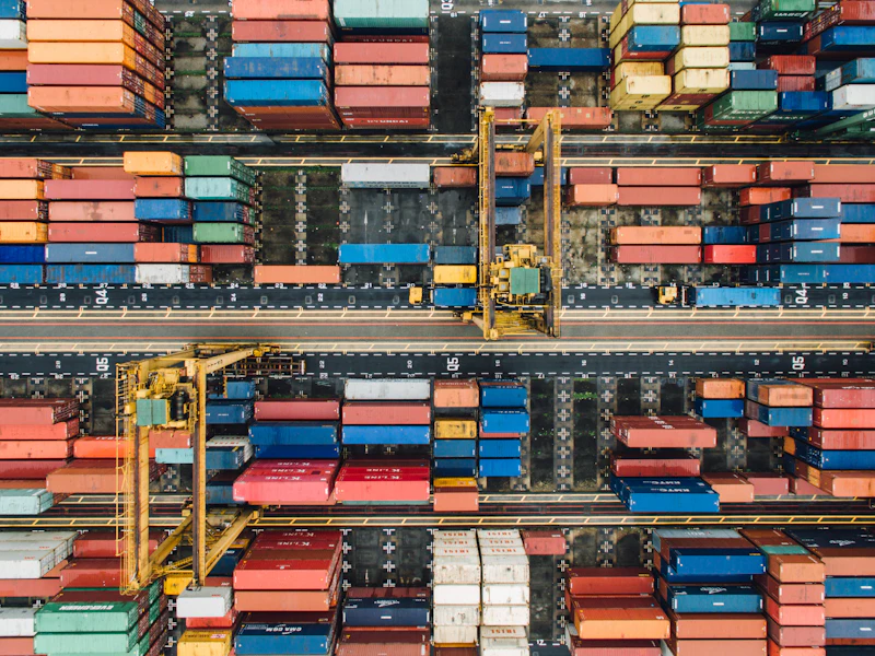 Container terminal seen from above