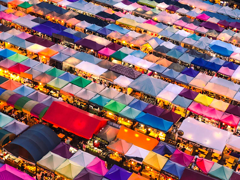 Market seen from above