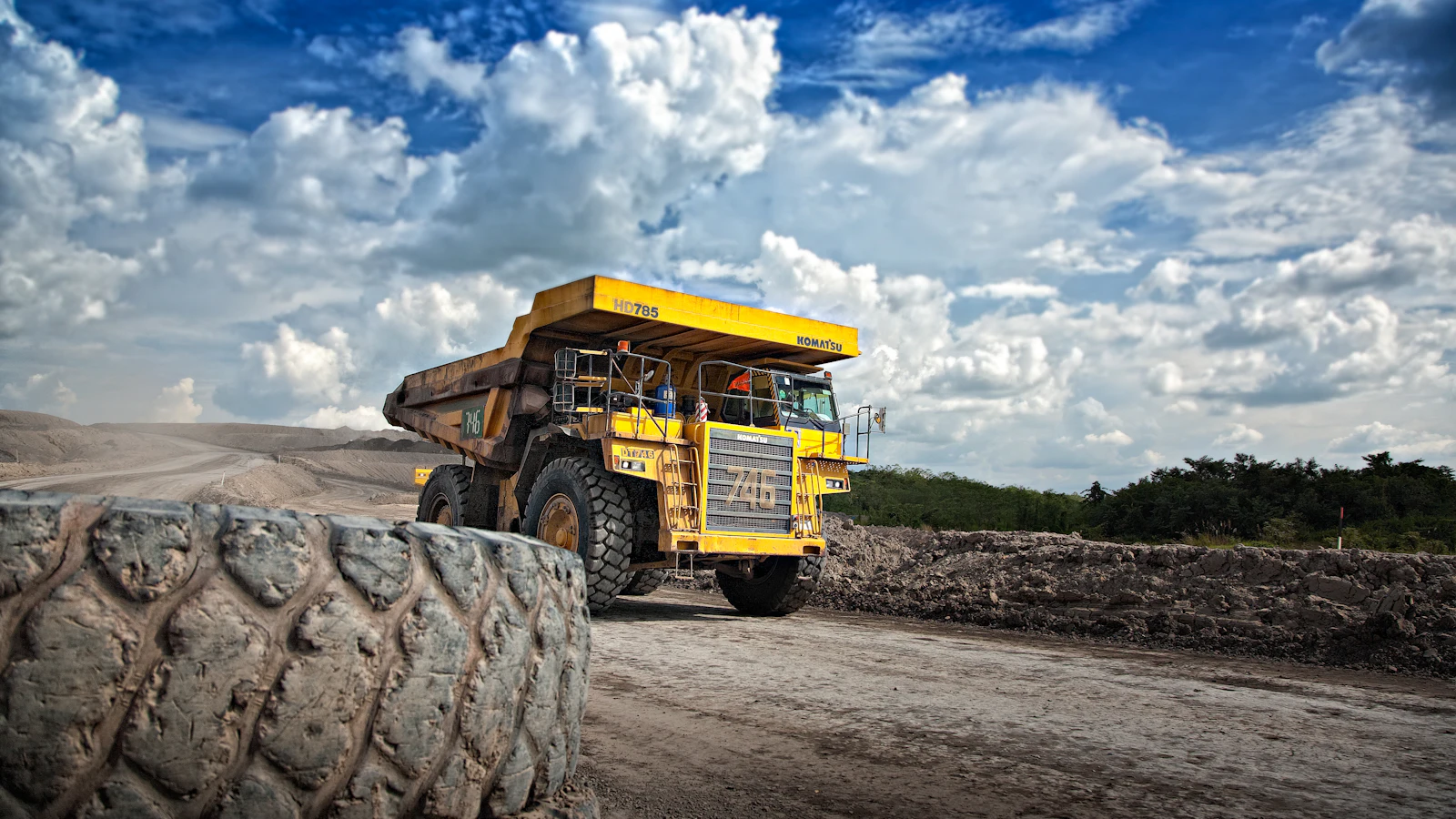 Haul truck on a mining site