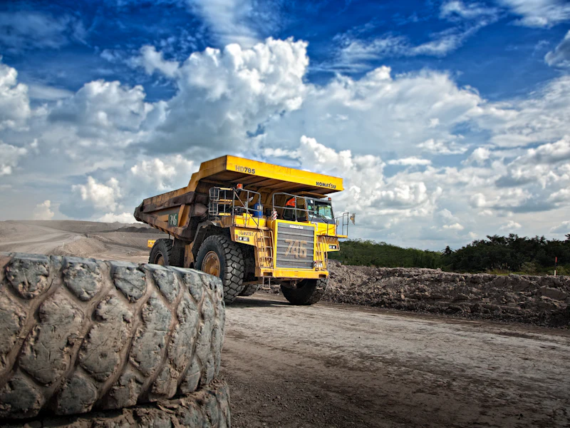 Haul truck on a mining site