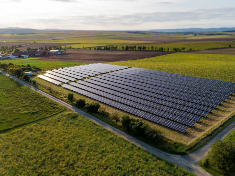 Ground-mounted solar farm